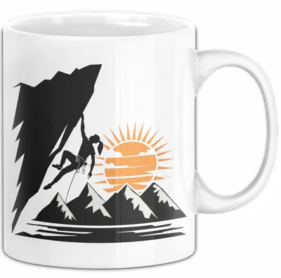 Produktbild von Kletterer Tasse Geschenkidee Abenteuersucher Lustiger Spruch Geschenkidee Lustig (Weiß)
