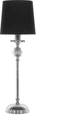 Obrázek produktu pro BELIANI Lampa na noční stolek černá stříbrná noha glamour styl obývací pokoj ložnice