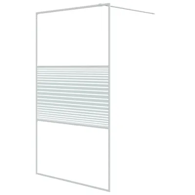Obrázok produktu pre Sprchová zástena biela 115x195 cm priehľadné ESG sklo