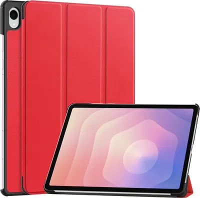 Produktbild von Samsung Galaxy Tab S11 Hülle - Coverup Tri-Fold Ständer Klapphülle mit Schlaf/Wach-Funktion - Rot