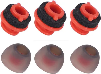 Image de Coussinets de rechange pour écouteurs - Confort d'écoute - Silicone souple - Lot de 3 - Couleur : bleu