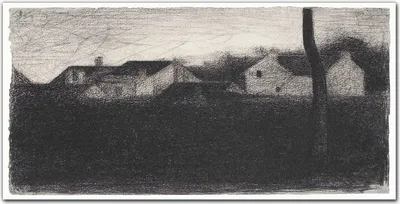 Produktbild von Coloray Bild aus Leinwand 120x60 Leinwand Dekoration - Georges Seurat Landschaft Häuser