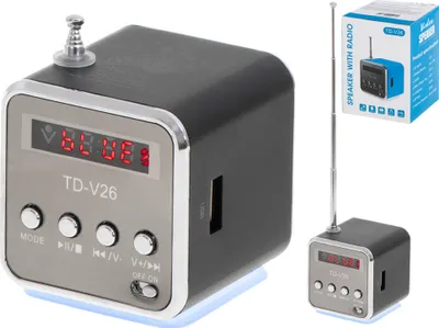 Image de Haut-parleur LCD Bluetooth radio portable rechargeable TD-V26
