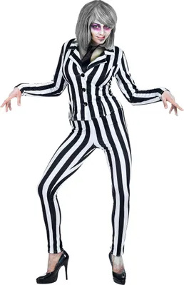 Image de Beetle Costume Femme Fantôme noir et blanc - L