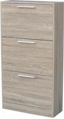 Produktbild von Geschlossenes Schuhregal, Holz, klappbar, 63x24x117cm