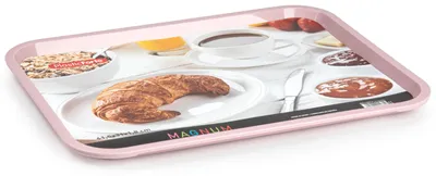 Produktbild von Plasticforte Tablett/Serviertablett - Kunststoff - 41x31 cm - rosa