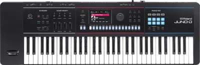 Produktbild von Roland Juno D6 Synthesizer mit 61 anschlagdynamischen Tasten, 1005 x 324 x 94 mm