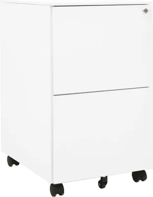 Produktbild von Aktenschrank mit Rollen Weiß 39x45x67 cm Stahl