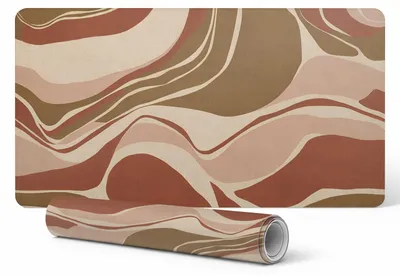 Produktbild von Rutschfeste Schreibtischunterlage mit abstraktem Wellenmuster, 90 x 45 cm