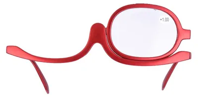 Produktbild von Vergrößerungsbrille 1 Stück, Rot, Drehbare Einzellinse Für Augen-Make-Up, Für Frauen Mit Alterssichtigkeit