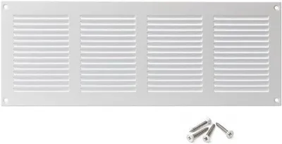 Productafbeelding van Ventilatiegrille 400x150mm - Staal - Met Moskito Gaas - Optimaliseert Ventilatie - Homevero