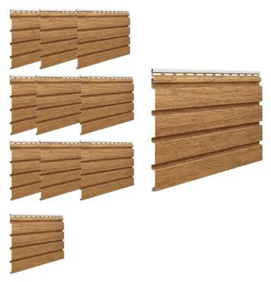 Zdjęcie produktu dla Panele elewacyjne VILO Fronto – okładzina elewacyjna z PVC o wyglądzie lamelowym – 295 x 25 cm – 10 sztuk – dąb Winchester