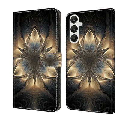 Produktbild von CLM-Tech Handyhülle kompatibel mit Samsung Galaxy A37 5G Hülle - Tasche aus Kunstleder - Klapphülle mit Ständer und Kartenfächern - Schutzhülle Wallet Case Cover goldener Ruhm