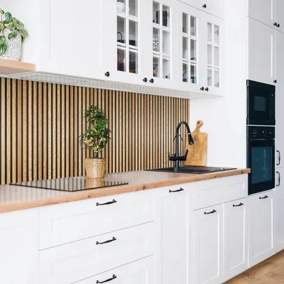 Produktbild von decoroutlet Selbstklebende PVC Platte Holzlatten-Optik, 100x50 cm, 1,1 mm dick, Wand & Boden