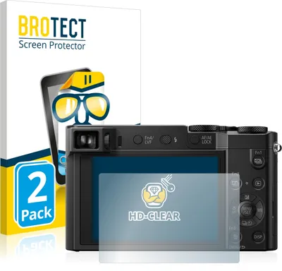 Produktbild von 2x Für Panasonic Lumix DMC-TZ100 Schutzfolie BROTECT Displayschutz Display Schutz Folie Klar Transparent