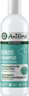 Produktbild von AniForte Hundeshampoo mit Kokosöl & Aloe Vera 200ml – Pflege Shampoo für Hunde, für vitale Haut, Fellglanz & Kämmbarkeit, natürliche Inhaltsstoffe