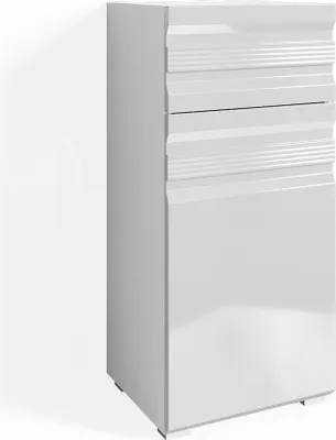 Produktbild von Vicco Midischrank Freddy, 36 x 79 cm, Weiß Hochglanz