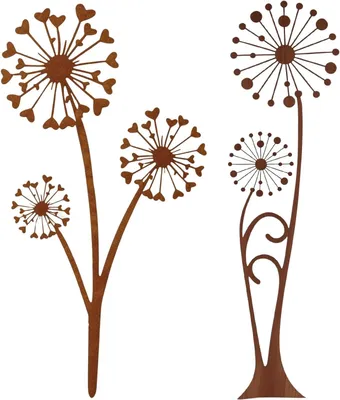 Produktbild von Gartenstecker Set, Cortenstahl, Rost Dekoration, für Außenbereich, Gartendeko