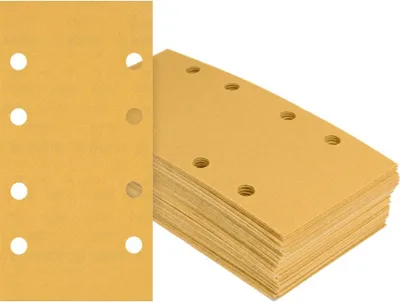 Productafbeelding van EXPERT C470 schuurpapier, 93x186 mm, korrelgrootte K40, 8 gaten, set van 50 stuks.