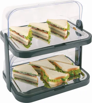 Produktbild von APS Buffet-Vitrine DOPPELDECKER weiß