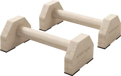 Produktbild von 2er-Set Liegestützgriffe rutschfest Push Up Griffe aus Holz Parallettes Liegestützen für Muskeltraining, Krafttraining, Natur