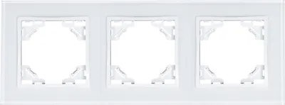Produktbild von 3-fach Glas Rahmen horizontal QUADRA weiß