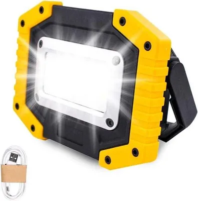 Zdjęcie produktu dla Akumulatorowa, wodoodporna lampa COB o mocy 30 W z zasilaniem USB do ogrodu, garażu i na kemping