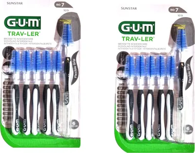 Produktbild von GUM TRAV-LER 2,6 mm dunkelgrau 2x 6 Stück