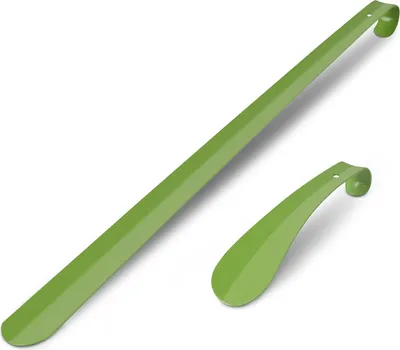 Immagine prodotto di Robusto calzascarpe in metallo "Verde" (16,5 cm + 58 cm) - set di 2 calzascarpe - calzascarpe per la schiena per bambini, uomini, donne, anziani