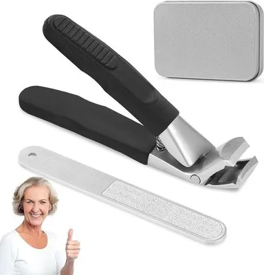 Productafbeelding van Ergonomische nagelknipper voor senioren met een brede opening – Premium nagelknipper van staal voor mannen en vrouwen