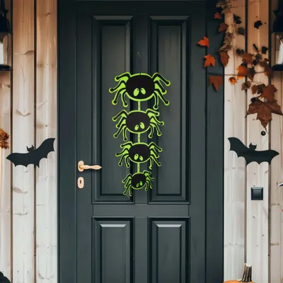 Obrázek produktu pro Dekorace na Halloween – pavouk – na zavěšení – filc – 63 x 32 cm