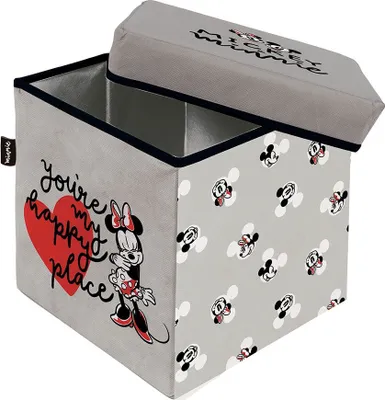 Obrázek produktu pro Úložný box s víkem – Disney Mickey & Minnie Amoureux – 30 x 30 x 30 cm