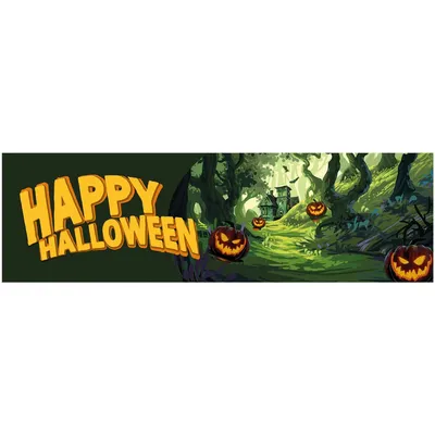 Image de EUROPALMS Bannière Halloween, forêt hantée, 300x90cm