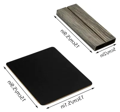 Produktbild von 8 Holz-Kreidetafeln, kleine Mini-Tafeln zum Beschriften, 13 x 15 cm, Tischdekoration und Platzkarten für Preisschilder, Buffets und Geburtstagsfeiern