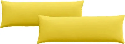 Obrázek produktu pro vidaXL Polštáře na pohovku, 2 kusy, látka, světle žlutá, 120 x 40 cm