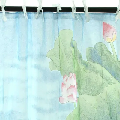 Obrázok produktu pre Modrý lotosový kvet bavlnený voál 110x250