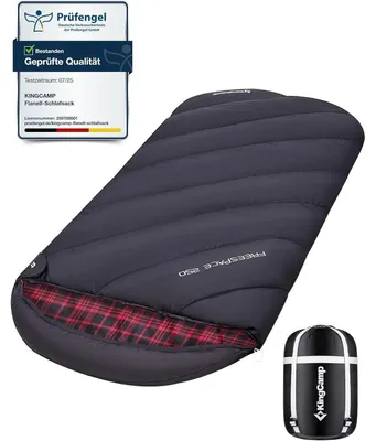 Productafbeelding van Slaapzak voor op matrassen, XXL, katoen, flanel, voor volwassenen, warm, geschikt voor winter en alle seizoenen, 220x100 cm, zwart