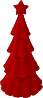 Produktbild von Weihnachtsdeko Tannenbaum Rot beflockt – H=29 cm – Festliche Dekoration