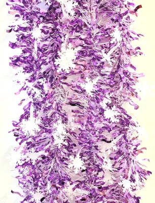 Produktbild von Lametta 5m Girlande Weihnachtsgirlande Christbaumschmuck Weihnachten Deko LMT7 Lila