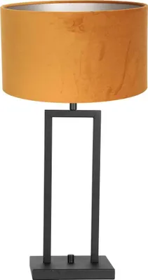 Produktbild von Steinhauer - tischlampe - Stang - schwarz - metall veloursstoff - Ø 30cm - E27 - 8214ZW