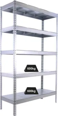 Produktbild von PROREGAL Schwerlastregal METAL BEAST FIVE | HxBxT 200x150x60cm | Fachlast 600kg | Verzinkt