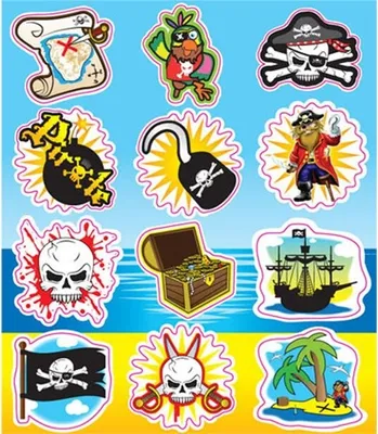 Produktbild von 12 Sticker  Furchtlose Piraten