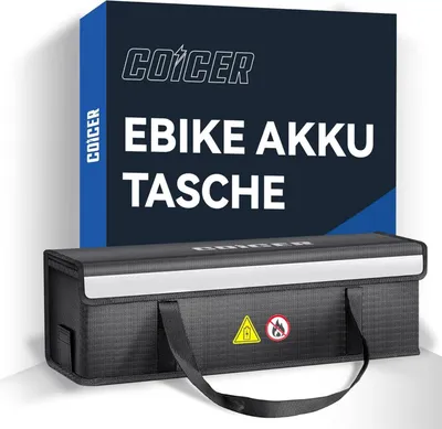 Produktbild von Coicer E-bike Akku Tasche Schutz feuerfeste Box große Batterieaufbewahrung (L-51.8X14.5X15
