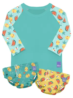 Productafbeelding van Bambino Mio, een revolutionaire, herbruikbare zwemset - bestaande uit 2 zwemluiers en