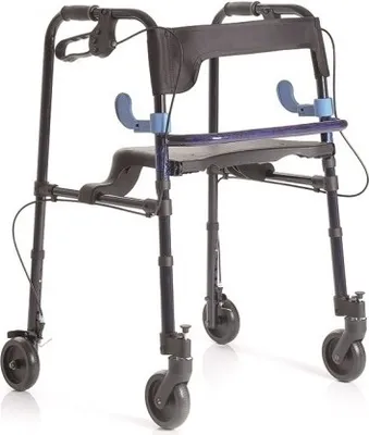 Productafbeelding van Moretti Opvouwbare rollator - Lichtgewicht met vier wielen - Zwart
