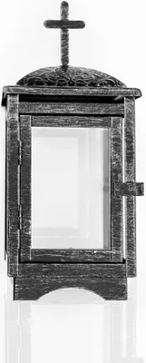 Produktbild von Grablaterne Friedhofslaterne Höhe inkl. Kreuz: ca. 25 cm