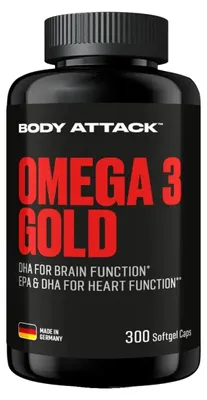 Produktbild von Body Attack Omega 3 Gold (300 Softgel Kapseln)