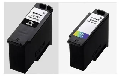 Immagine prodotto di Canon PG595/CL586 PVP, Nero, Ciano, Magenta, Giallo, 6,7 ml, 9,9 ml, 2 pezzi, Confezione da due