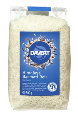 Produktbild von Davert - Himalaya Basmati Reis, duftender Reis - 500g