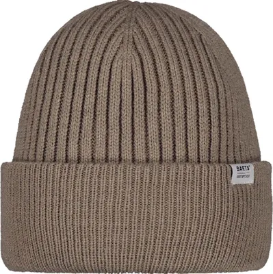 Produktbild von Barts Nieck Herren Mütze mit Rippenstruktur, Umschlag und Fleece-Stirnband in Taupe